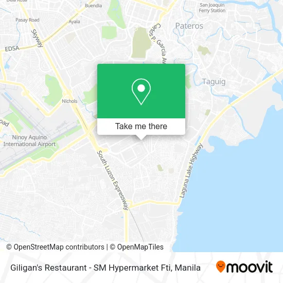 Giligan's Restaurant - SM Hypermarket Fti map