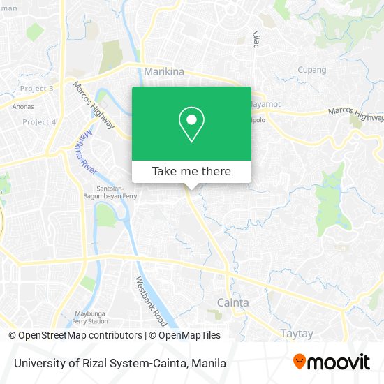 University of Rizal System-Cainta map