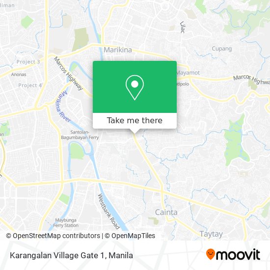 Karangalan Village Gate 1 map