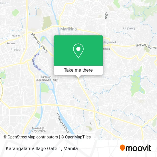 Karangalan Village Gate 1 map