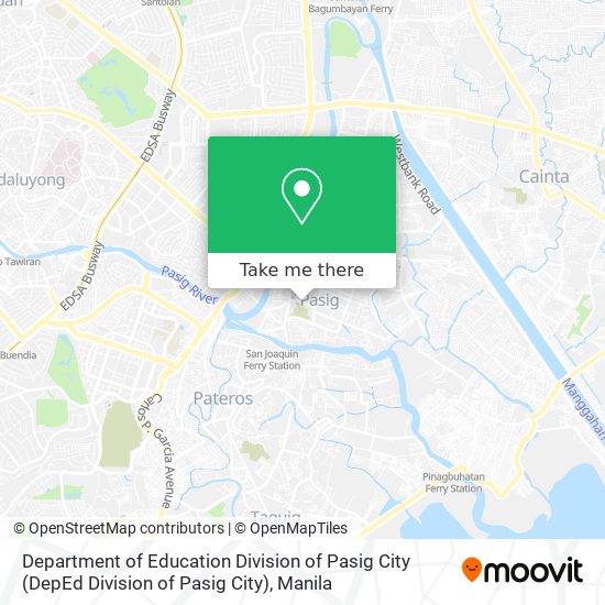 Department of Education Division of Pasig City (DepEd Division of Pasig City) map