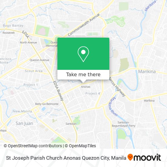 St Joseph Parish Church Anonas Quezon City map