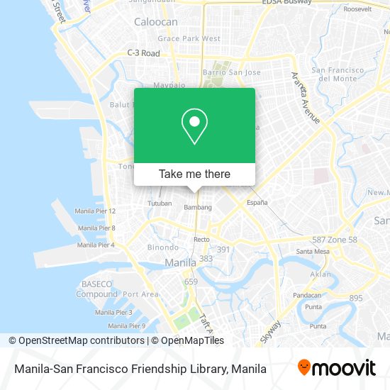 Manila-San Francisco Friendship Library map