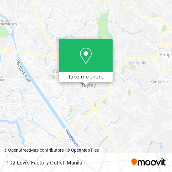 How to get to 102 Levi s Factory Outlet in Taytay by bus or train