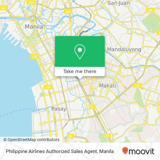 Philippine Airlines Authorized Sales Agent map