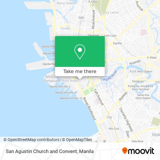 San Agustin Church and Convent map