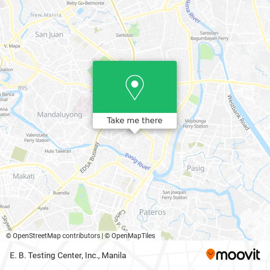 E. B. Testing Center, Inc. map