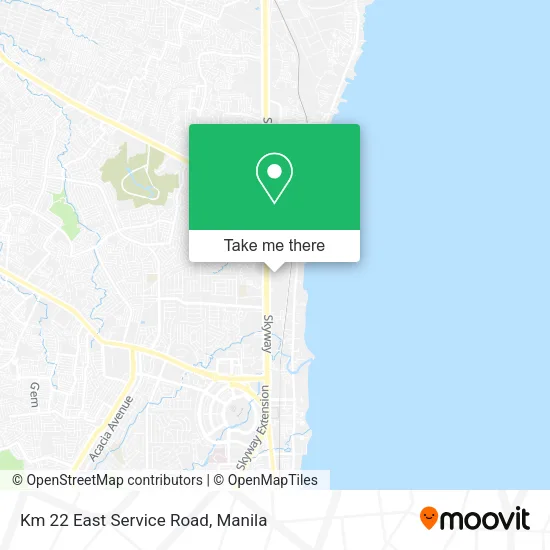 Km 22 East Service Road map