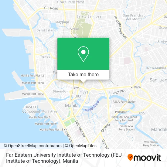 Far Eastern University Institute of Technology (FEU Institute of Technology) map