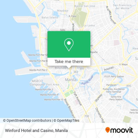Winford Hotel and Casino map