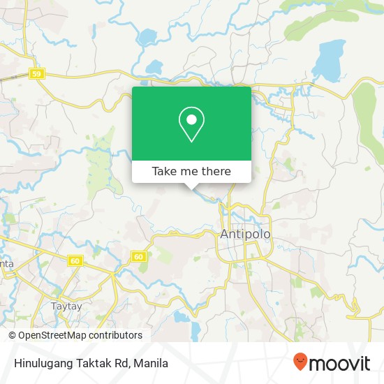 Hinulugang Taktak Rd map