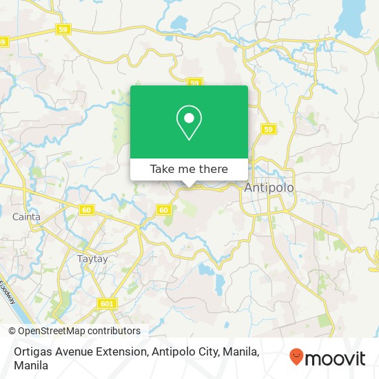 Ortigas Avenue Extension, Antipolo City, Manila map