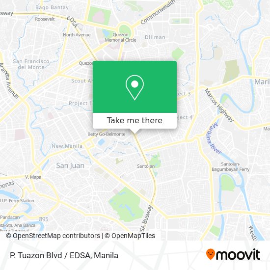 P. Tuazon Blvd / EDSA map