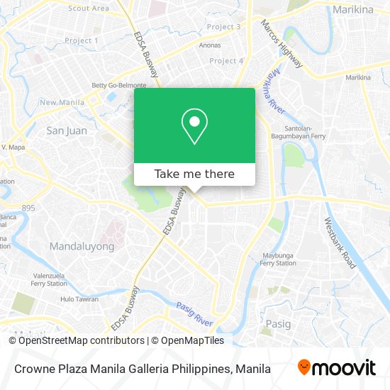 Crowne Plaza Manila Galleria Philippines map