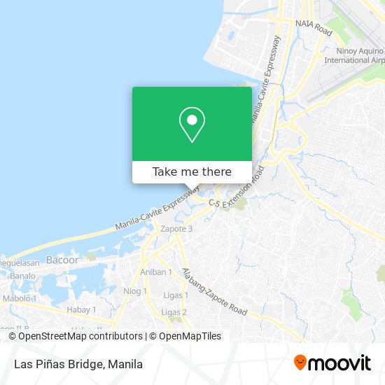 Las Piñas Bridge map