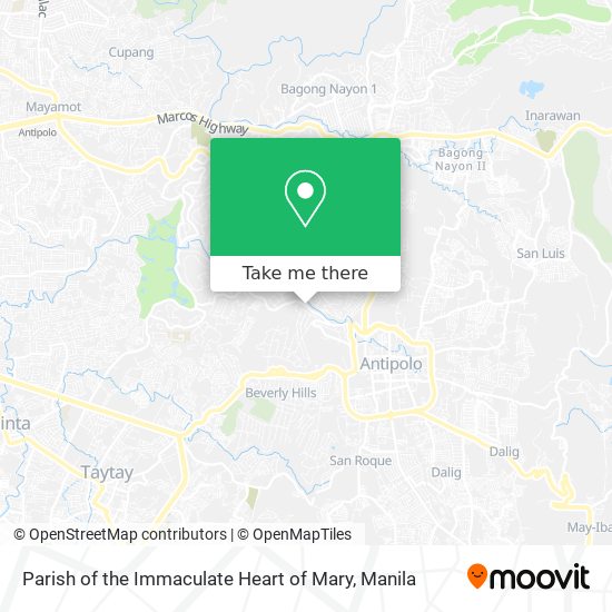 Parish of the Immaculate Heart of Mary map