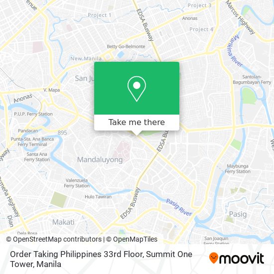 Order Taking Philippines 33rd Floor, Summit One Tower map