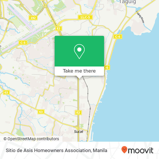 Sitio de Asis Homeowners Association map