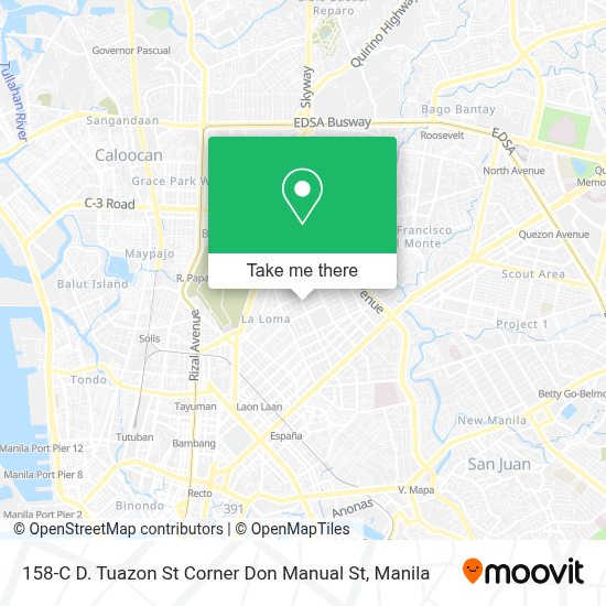 How to get to 158C D. Tuazon St Corner Don Manual St in Quezon City by