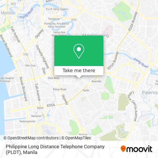 Philippine Long Distance Telephone Company (PLDT) map