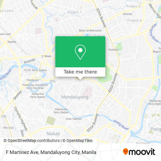 F Martinez Ave, Mandaluyong City map