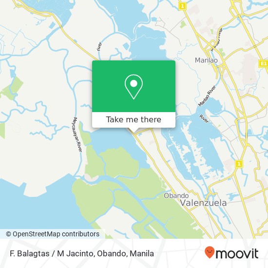 F. Balagtas / M Jacinto, Obando map