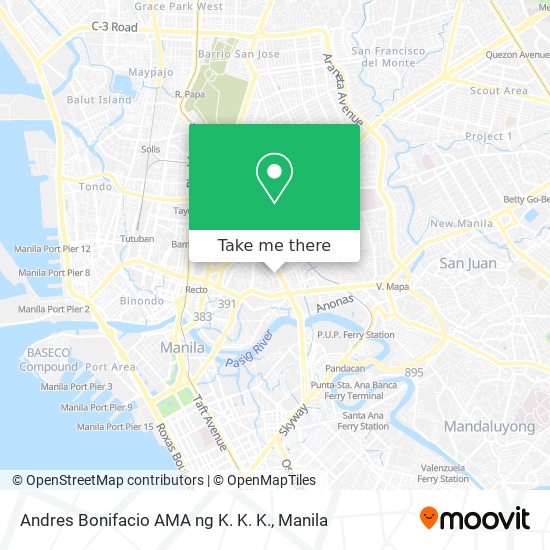 Andres Bonifacio AMA ng K. K. K. map