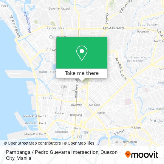 Pampanga / Pedro Guevarra Intersection, Quezon City map