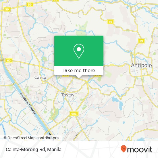 Cainta-Morong Rd map