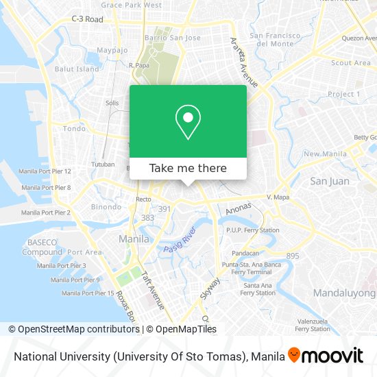 National University (University Of Sto Tomas) map