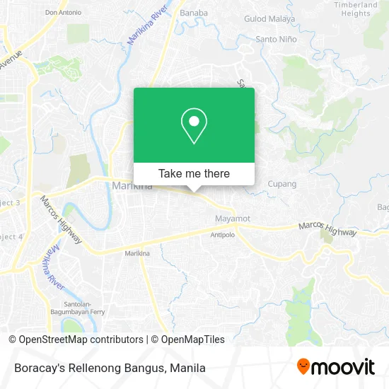 Boracay's Rellenong Bangus map