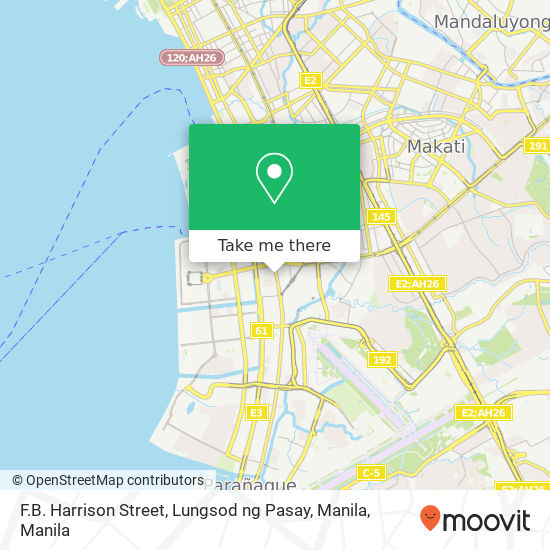 F.B. Harrison Street, Lungsod ng Pasay, Manila map