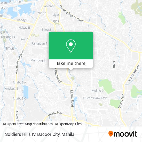 Soldiers Hills IV, Bacoor City map