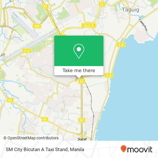 SM City Bicutan A Taxi Stand map