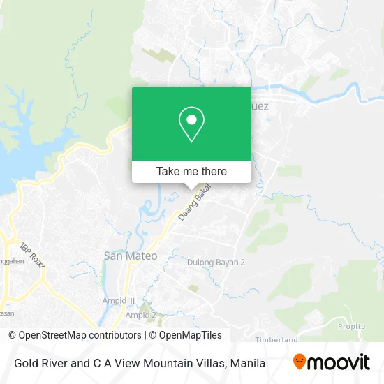Gold River and C A View Mountain Villas map