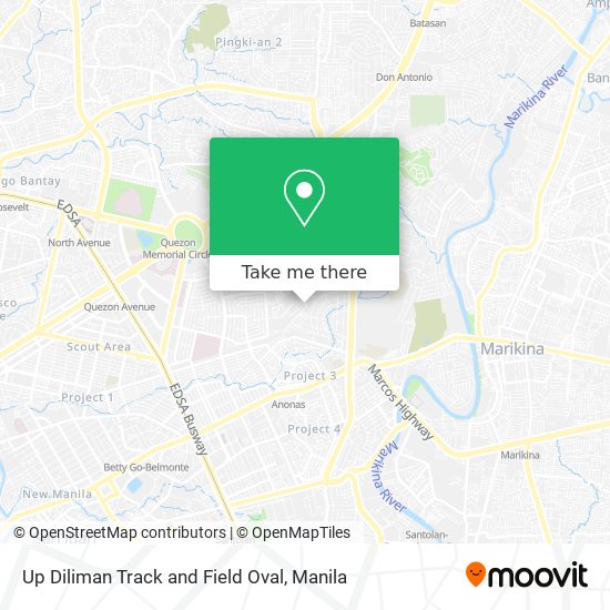 Up Diliman Track and Field Oval map
