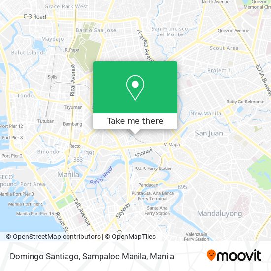 Domingo Santiago, Sampaloc Manila map