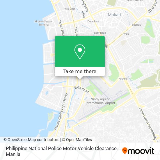 Philippine National Police Motor Vehicle Clearance map