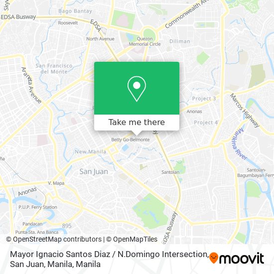Mayor Ignacio Santos Diaz / N.Domingo Intersection, San Juan, Manila map