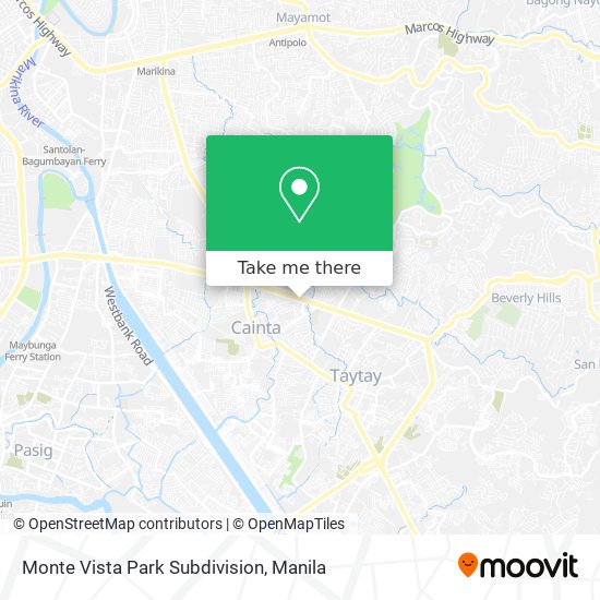 Monte Vista Park Subdivision map