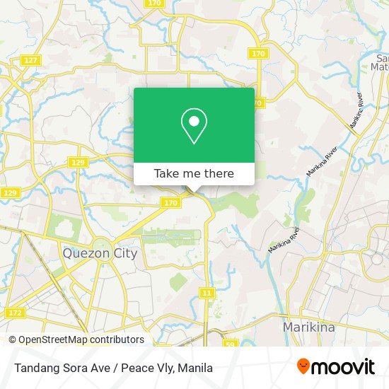 Tandang Sora Ave / Peace Vly map