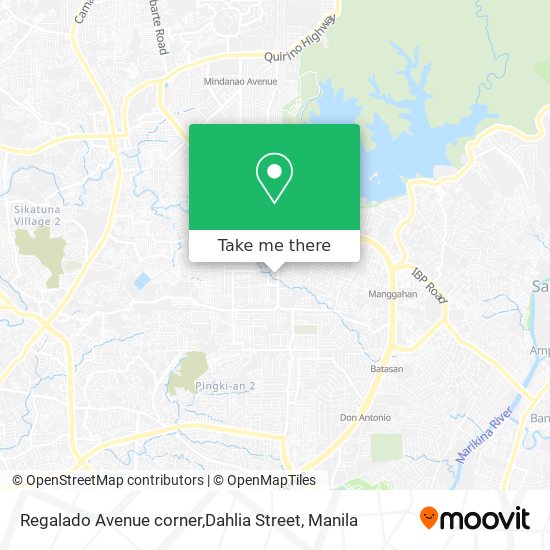 Regalado Avenue corner,Dahlia Street map