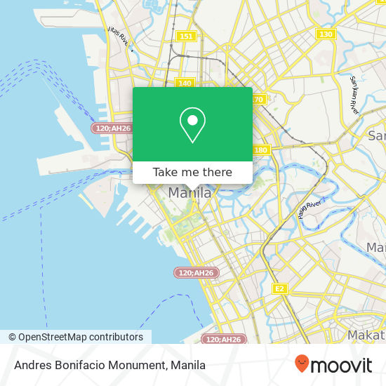 Andres Bonifacio Monument map