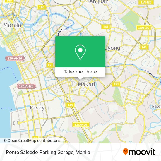 Ponte Salcedo Parking Garage map