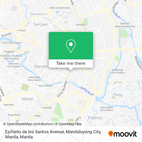 Epifanio de los Santos Avenue, Mandaluyong City, Manila map