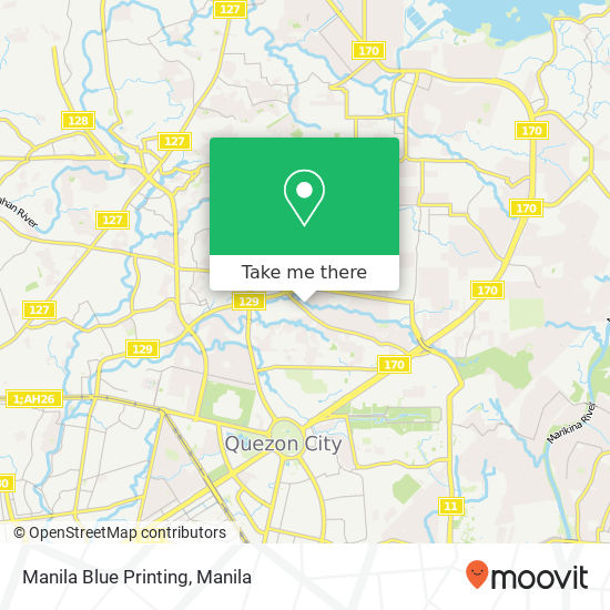 Manila Blue Printing map