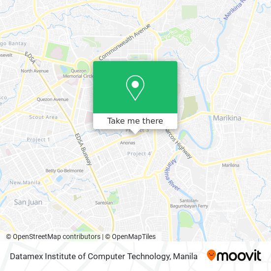 Datamex Institute of Computer Technology map