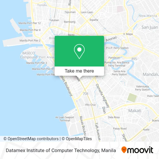 Datamex Institute of Computer Technology map