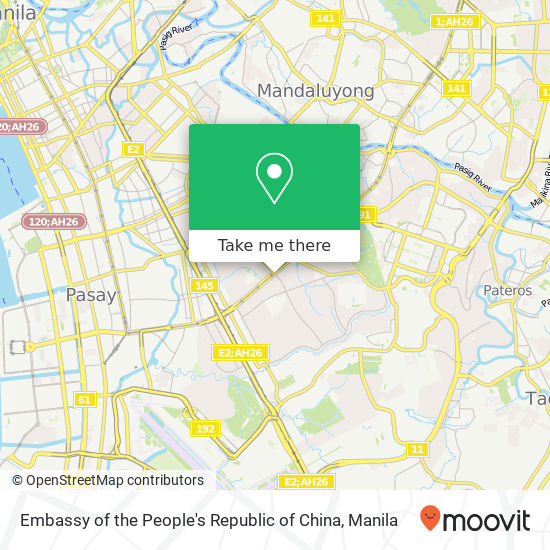Embassy of the People's Republic of China map