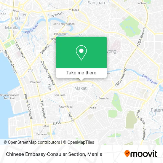Chinese Embassy-Consular Section map